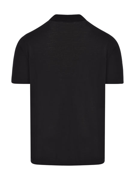 Tシャツ・カットソー Roberto Collina SS25 Knitted T-shirt (RB10021 RB1009) knitted s/l shirt man black - ROBERTO COLLINA - d — 2